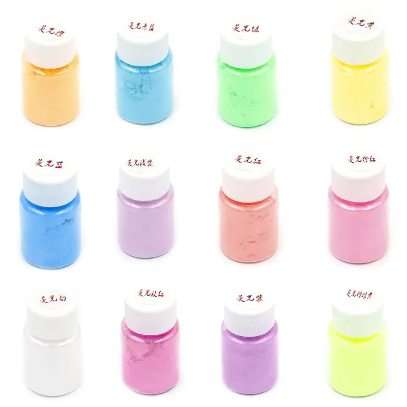 12 Pcs/set 25ml New 12 Color Fluorescent Pearlescent Powder DIY Crafts Jewelry Making Epoxy Pigment Crystal Glue Filling
12 Pcs/set 25ml New 12 Color Fluorescent Pearlescent Powder DIY Crafts Jewelry Making Epoxy Pigment Crystal Glue Filling