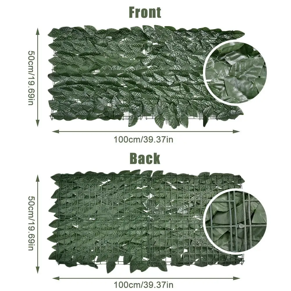 0.5X1M Artificial Hedge Leaves Faux Lvy Leaf Privacy Fence Screen For Garden Decoration Backyard Fence Mesh Balcony Garden Fence
0.5X1M Artificial Hedge Leaves Faux Lvy Leaf Privacy Fence Screen For Garden Decoration Backyard Fence Mesh Balcony Garden Fence