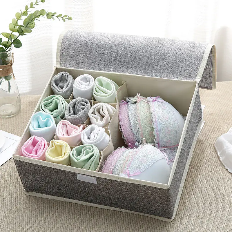 13 Grids Underwear Storage Box Home Dormitory Large-capacity Foldable Drawer Type Socks Bra Storage Finishing Breathable Box
13 Grids Underwear Storage Box Home Dormitory Large-capacity Foldable Drawer Type Socks Bra Storage Finishing Breathable Box