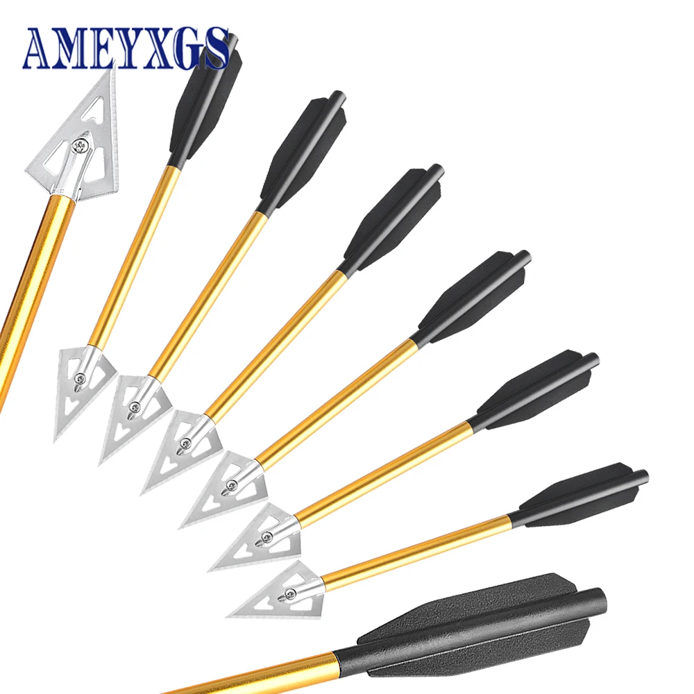 6Pcs Aluminum Rod Blade Small Short Arrow Crossbow Outdoor Hunting Shooting Archery Accessories Red, Gold
6Pcs Aluminum Rod Blade Small Short Arrow Crossbow Outdoor Hunting Shooting Archery Accessories Red, Gold