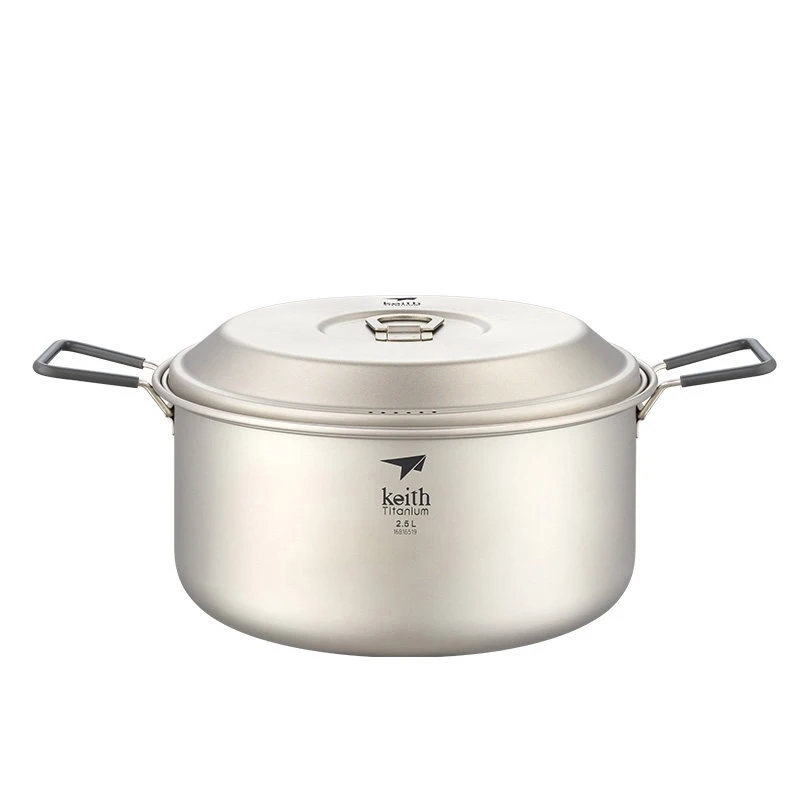 Keith 2-3 Person Camping Titanium Pot Folding Handle Portable Outdoor Ultralight 2.5L Cooking Pot Picnic Cookware Ti6018
Keith 2-3 Person Camping Titanium Pot Folding Handle Portable Outdoor Ultralight 2.5L Cooking Pot Picnic Cookware Ti6018