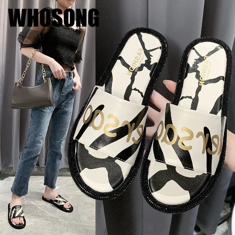 Women Slippers Woman Slides Pu Leather Flats Ladies Black Outside Slides Female Soft Brand Shoes Fashion Zapatos De Mujer New
Women Slippers Woman Slides Pu Leather Flats Ladies Black Outside Slides Female Soft Brand Shoes Fashion Zapatos De Mujer New