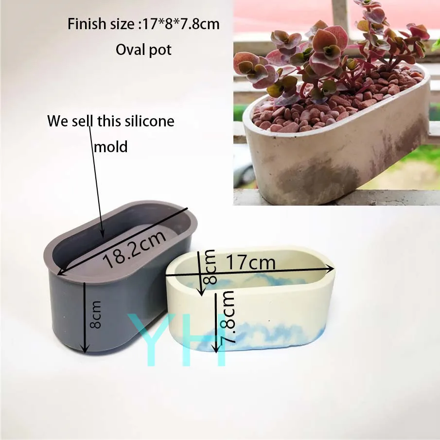 Pot Mold with Tray Mold Silicone Molds for Concrete Casting Oval Resin Pot Making Molds Concrete Cement Planter Molds
Pot Mold with Tray Mold Silicone Molds for Concrete Casting Oval Resin Pot Making Molds Concrete Cement Planter Molds