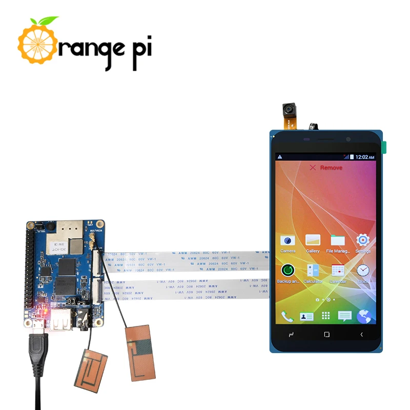 Оранжевый Pi 3G-IOT-B + 4 98 дюймовый сенсорный ЖК-экран TFT черного цвета работает с Android |