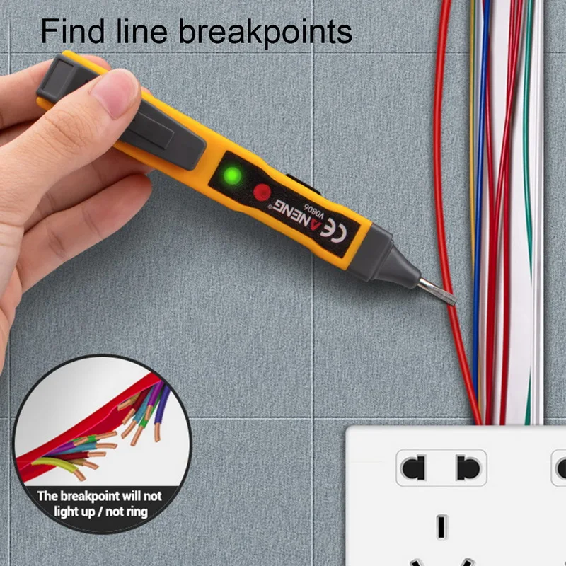 Non Contact LED Light AC Electric Voltage Tester Volt Alert Pen Detector Sensor 90~1000V
Non Contact LED Light AC Electric Voltage Tester Volt Alert Pen Detector Sensor 90~1000V