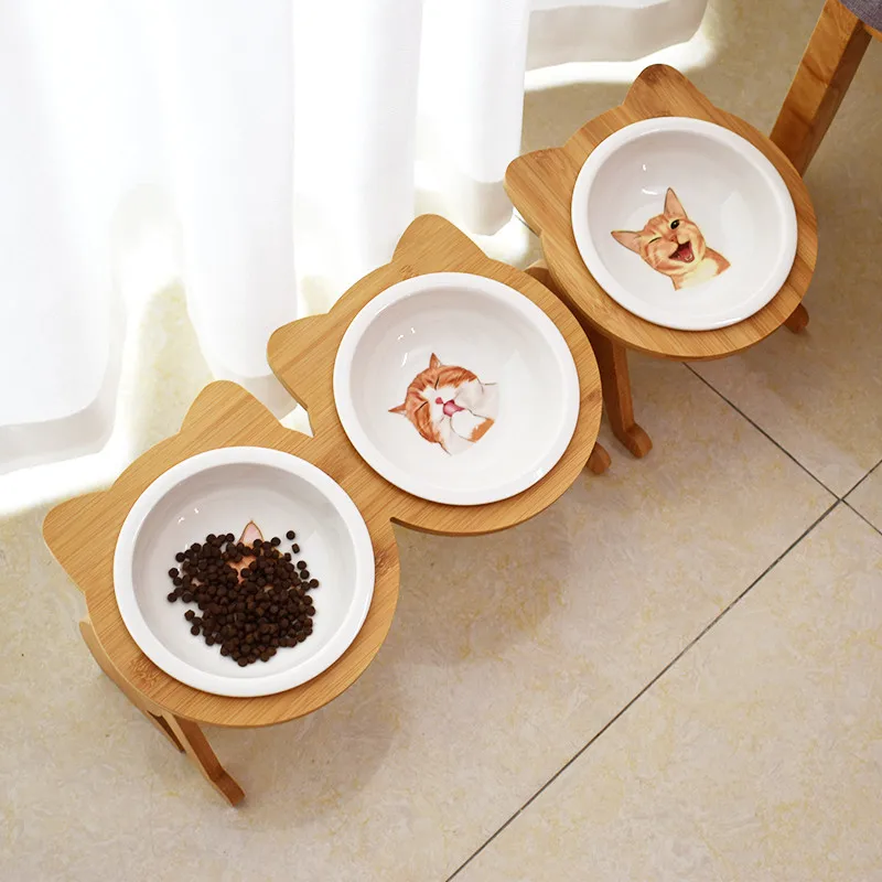 Fashion High-end Pet Bowl Cartoon Patterns Bamboo Frame Ceramic Bowl Feeding and Drinking Bowls for Dog Cat Accessory
Fashion High-end Pet Bowl Cartoon Patterns Bamboo Frame Ceramic Bowl Feeding and Drinking Bowls for Dog Cat Accessory