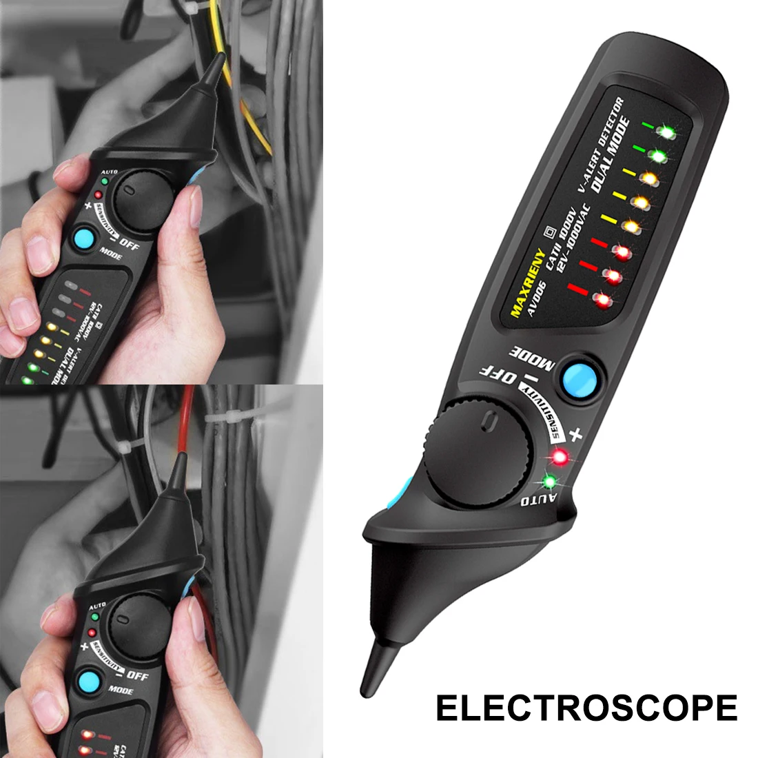Pencil Live Test / Phase Wire Breakpoint PCI Continuity Tester AVD06 Non-Contact Voltage Detector Profession Indicator
Pencil Live Test / Phase Wire Breakpoint PCI Continuity Tester AVD06 Non-Contact Voltage Detector Profession Indicator