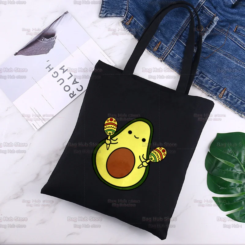 Graphic Avocado Cartoon Fruit Shopping Bag Printing Female Black Handbag Tote Harajuku Shoulder Bags Women Canvas Bag
Graphic Avocado Cartoon Fruit Shopping Bag Printing Female Black Handbag Tote Harajuku Shoulder Bags Women Canvas Bag