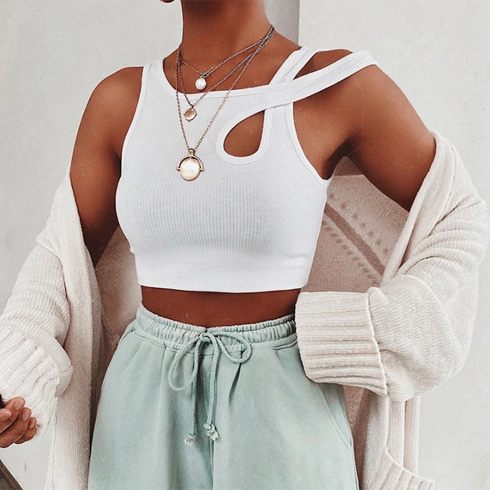 Vintage Sleeveless Summer White Womens Tank Top Bandage Hollow Out Ribbed Crop Tops Tees Fashion Fitness Mini Vest Sporting Top
Vintage Sleeveless Summer White Womens Tank Top Bandage Hollow Out Ribbed Crop Tops Tees Fashion Fitness Mini Vest Sporting Top