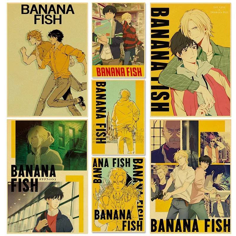 Japanese Anime BANANA FISH Ash Lynx Okumura Eiji Retro Poster Kraft Paper Prints and Painting Home Room Art Wall Stickers
Japanese Anime BANANA FISH Ash Lynx Okumura Eiji Retro Poster Kraft Paper Prints and Painting Home Room Art Wall Stickers