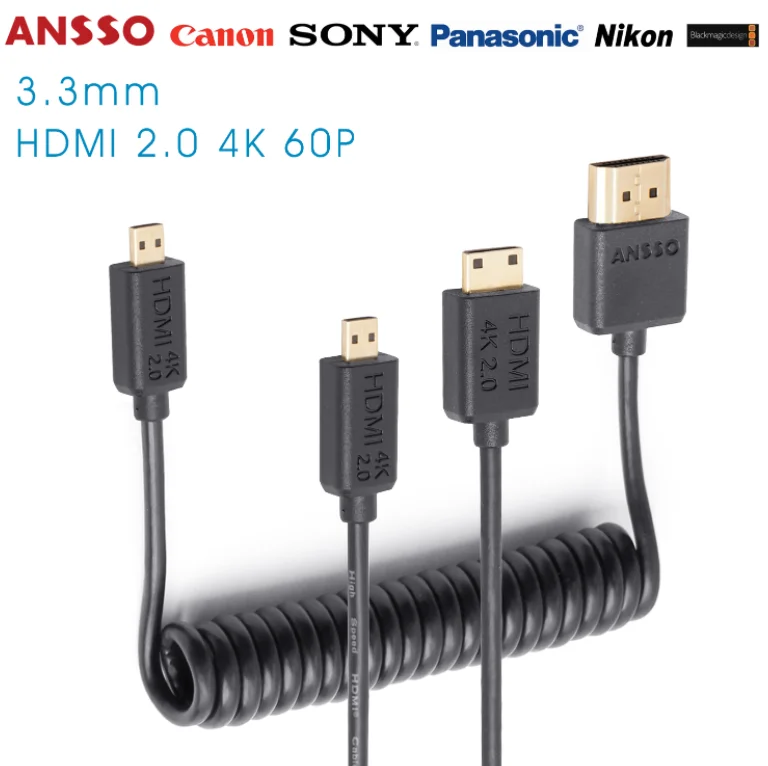 HDMI-совместимый 2,0 4K60P Micro mini HD цифровой однообъективный рефлекторный мягкий пружинный кабель 18 Гбит/с, HDR сигнал 3,3 мм стрейч спиральный
HDMI-совместимый 2,0 4K60P Micro mini HD цифровой однообъективный рефлекторный мягкий пружинный кабель 18 Гбит/с, HDR сигнал 3,3 мм стрейч спиральный