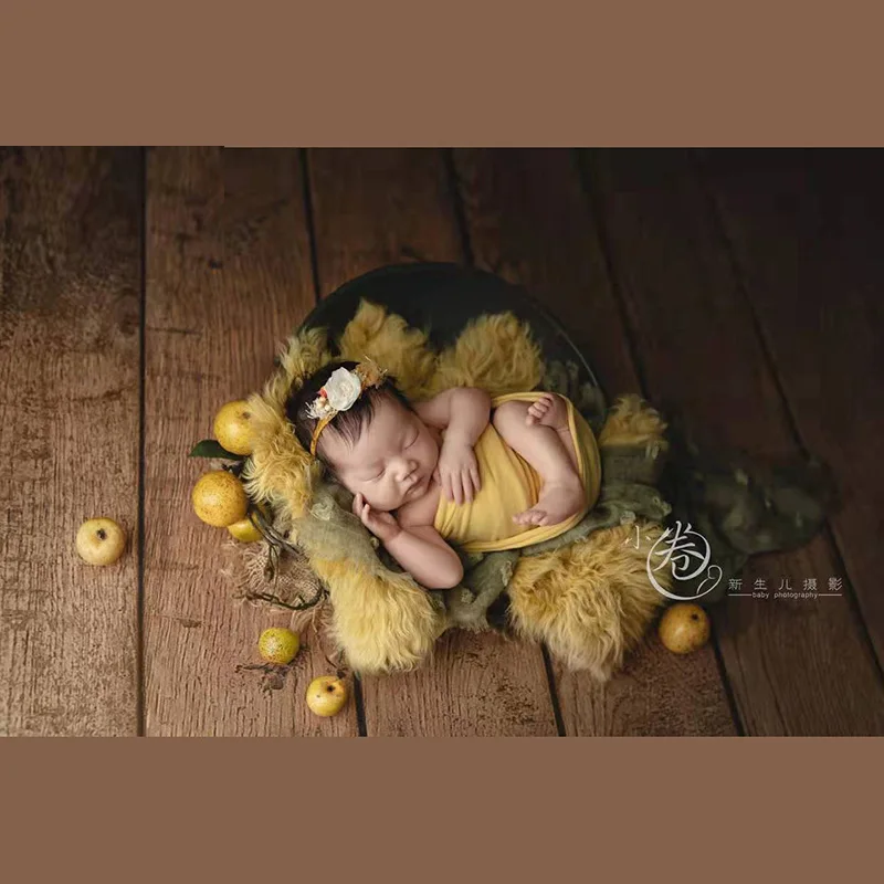 Newborn Photograph Props Flax Wrap Comfortable Retro Style Baby Decorative Blanket Photo Shoot for Infant Photography | Мать и ребенок