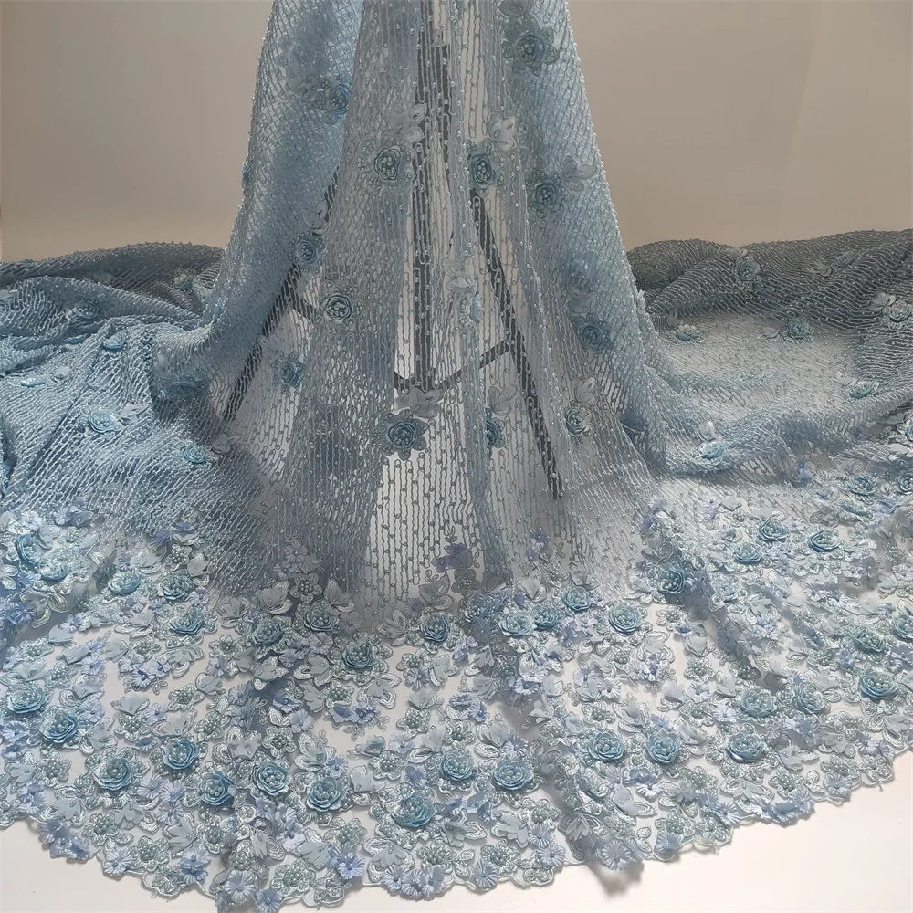 Nigerian Embroidery Net Lace Wholesale 3D Flowers Tulle Lace Fabric with Beads Hot Sale African French Net Lace Fabric qpaZ0460
Nigerian Embroidery Net Lace Wholesale 3D Flowers Tulle Lace Fabric with Beads Hot Sale African French Net Lace Fabric qpaZ0460