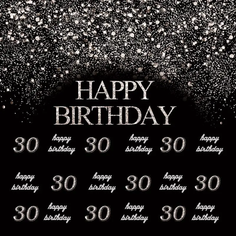 Custom Adults Birthday Party Backdrop 30th 40th 60th White silver Dusts Decors Cake Table Black Background Scene Setter Banner
Custom Adults Birthday Party Backdrop 30th 40th 60th White silver Dusts Decors Cake Table Black Background Scene Setter Banner