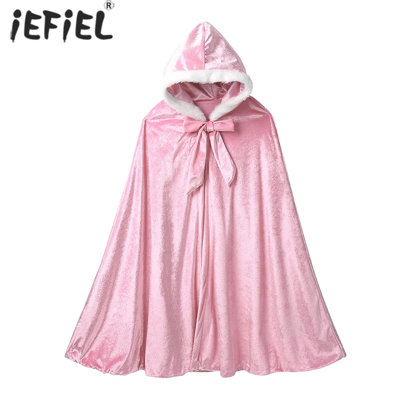Kids Girls Princess Soft Pleuche Faux Fur Trimmed Hooded Long Cape Cloak Costume for Halloween Cosplay Dress Up Party Clothing
Kids Girls Princess Soft Pleuche Faux Fur Trimmed Hooded Long Cape Cloak Costume for Halloween Cosplay Dress Up Party Clothing
