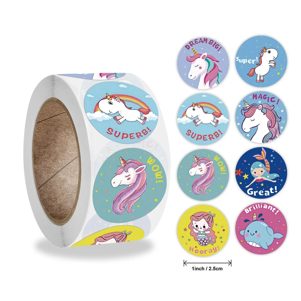 500pcs 1 Inch Unicorn Reward Stickers for Children Mermaid Whale Stationery Label Gift Tag Envelope Candy Bottle Box Decor
500pcs 1 Inch Unicorn Reward Stickers for Children Mermaid Whale Stationery Label Gift Tag Envelope Candy Bottle Box Decor