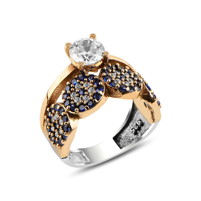 Серебряное обручальное кольцо с фианитами ярмутур 
Серебряное обручальное кольцо с фианитами ярмутур