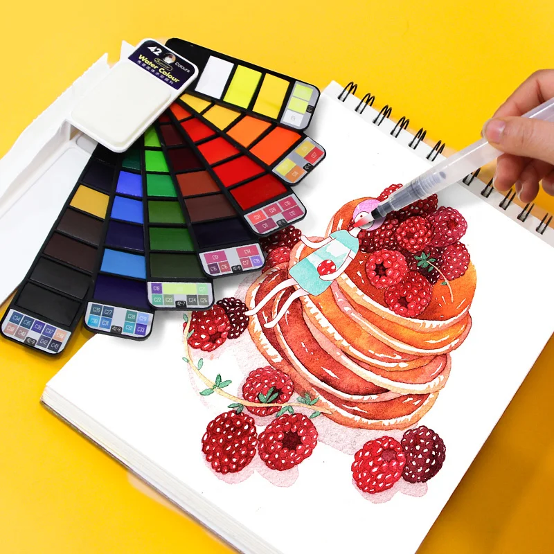 Superior 18/25/33/42 Colors Solid Watercolor Paint Set Contains Pearl Fluorescent Glitter Color Drawing Painting Art Supplies
Superior 18/25/33/42 Colors Solid Watercolor Paint Set Contains Pearl Fluorescent Glitter Color Drawing Painting Art Supplies