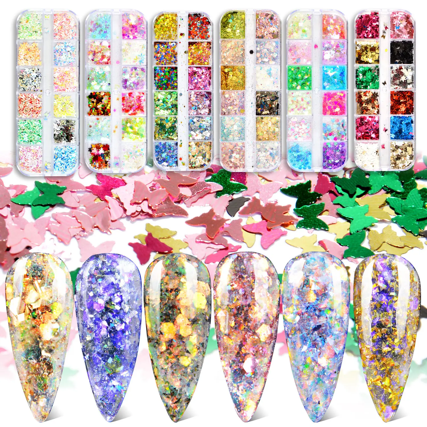 12 Grids/Sets Nail Glitter Sequin Mixed Mirror/Mermaid/Sugar Round DIY Flake Paillette Nail Art Decorations
12 Grids/Sets Nail Glitter Sequin Mixed Mirror/Mermaid/Sugar Round DIY Flake Paillette Nail Art Decorations