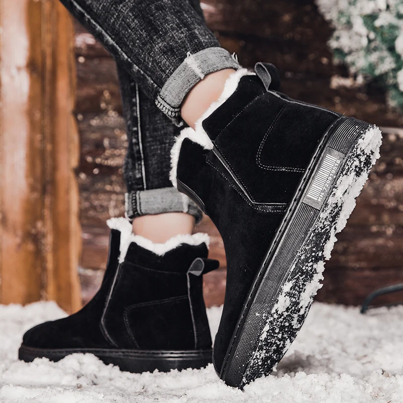 2020 Winter New Thick Men Snow Boots Plus Velvet Warm Side Zipper Outdoor Casual Short Boots Cold Resistance Men Cotton Shoes
2020 Winter New Thick Men Snow Boots Plus Velvet Warm Side Zipper Outdoor Casual Short Boots Cold Resistance Men Cotton Shoes
