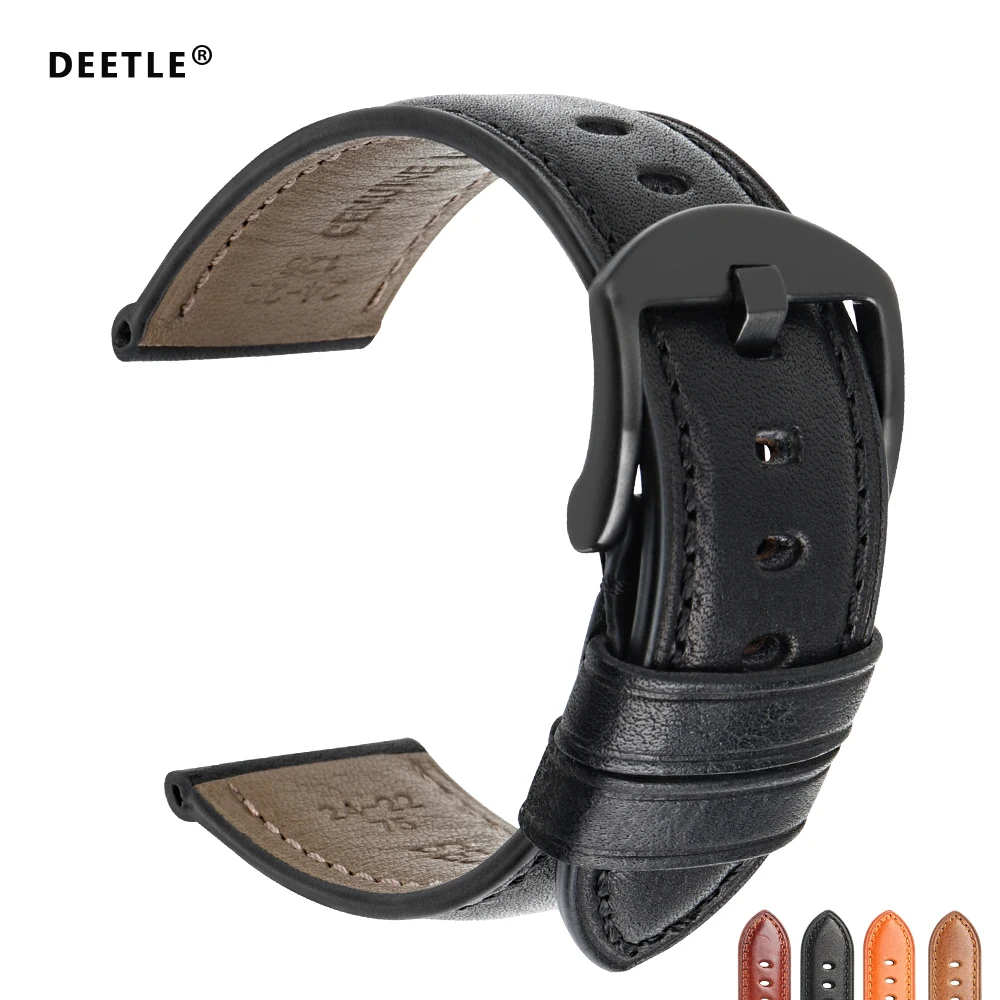 DEETLE Genuine Leather Watch Strap 20mm 22mm 24mm Men Watchband Cow Leather Watch band For MIDO Casio SEIKO TISSOT
DEETLE Genuine Leather Watch Strap 20mm 22mm 24mm Men Watchband Cow Leather Watch band For MIDO Casio SEIKO TISSOT