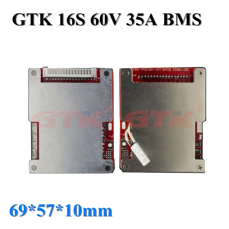 Защитная плата литиевой батареи GTK 16S 60 в 35 А, 18650 полимерная плата защиты аккумулятора электромобиля.
Защитная плата литиевой батареи GTK 16S 60 в 35 А, 18650 полимерная плата защиты аккумулятора электромобиля.