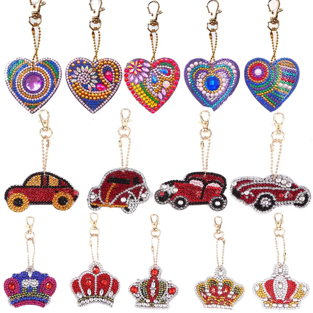 5 PCS DIY Full Diamond Keychain Special Shaped Diamond Painting Heart Animal Car Keychain Embroidery Women Bag Key Chain
5 PCS DIY Full Diamond Keychain Special Shaped Diamond Painting Heart Animal Car Keychain Embroidery Women Bag Key Chain