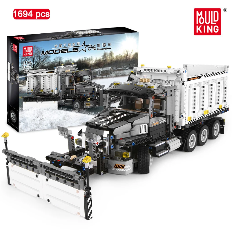 Mould King 1694pcs Engineering Vehicle Series Remote Control App Snow Pusher Adult High-difficulty Assembled Building Block Toys
Mould King 1694pcs Engineering Vehicle Series Remote Control App Snow Pusher Adult High-difficulty Assembled Building Block Toys