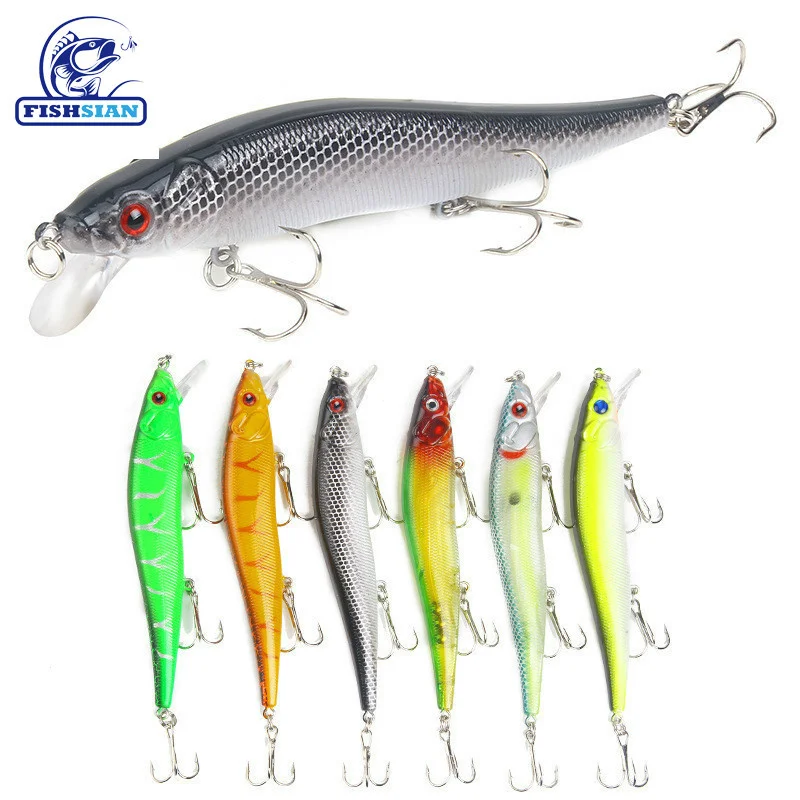 FISHSIAN 2021 Minnow Fishing Lures 11.5cm/15g Hard Bait Three Hook Fish Tackle Trolling Lure Articulos De Pesca Isca Artificial
FISHSIAN 2021 Minnow Fishing Lures 11.5cm/15g Hard Bait Three Hook Fish Tackle Trolling Lure Articulos De Pesca Isca Artificial