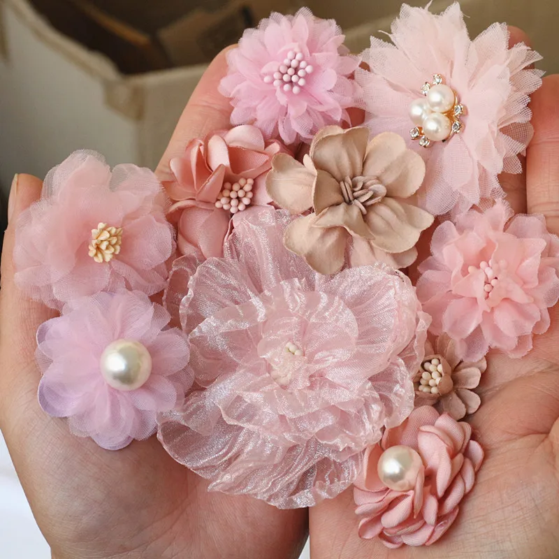 10PCS/Lot Pink Series Mix Styles Set Chiffon Fabric Flowers For Wedding Dress Hat Shoes Decoration
10PCS/Lot Pink Series Mix Styles Set Chiffon Fabric Flowers For Wedding Dress Hat Shoes Decoration