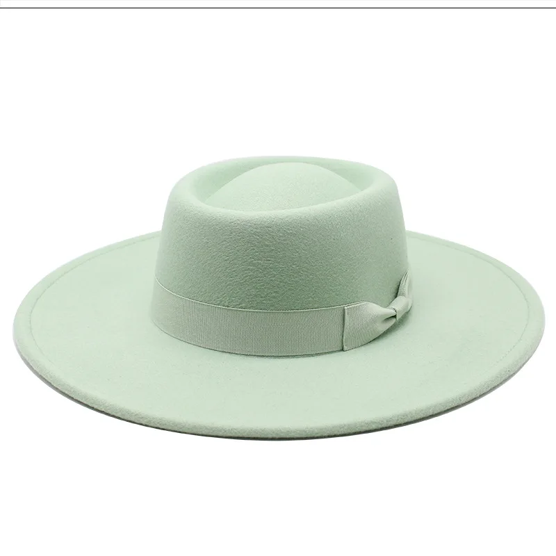 9.5cm Wide Brim Bowknot Bowler Fedora Hats Women Men Imitation Woolen Elegant Retro Top Jazz Cap British Style Round Panama Hat
9.5cm Wide Brim Bowknot Bowler Fedora Hats Women Men Imitation Woolen Elegant Retro Top Jazz Cap British Style Round Panama Hat