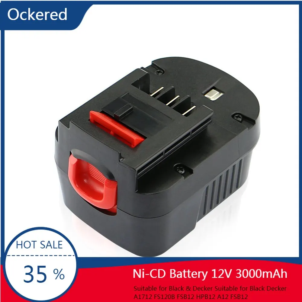 Аккумуляторная батарея для Black & Decker A1712 FS120B FSB12 HPB12 A12 NI-CD A12EX FS120B FSB12 L50, 12 В, 3000 мАч
Аккумуляторная батарея для Black & Decker A1712 FS120B FSB12 HPB12 A12 NI-CD A12EX FS120B FSB12 L50, 12 В, 3000 мАч