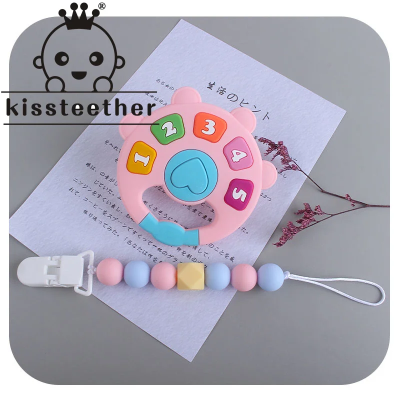 Kissteether Baby Plastic Clip Silicone Pacifier Chain Silicone Digital Hand Grip Toy Nipple Holder for Infant Feeding Product
Kissteether Baby Plastic Clip Silicone Pacifier Chain Silicone Digital Hand Grip Toy Nipple Holder for Infant Feeding Product