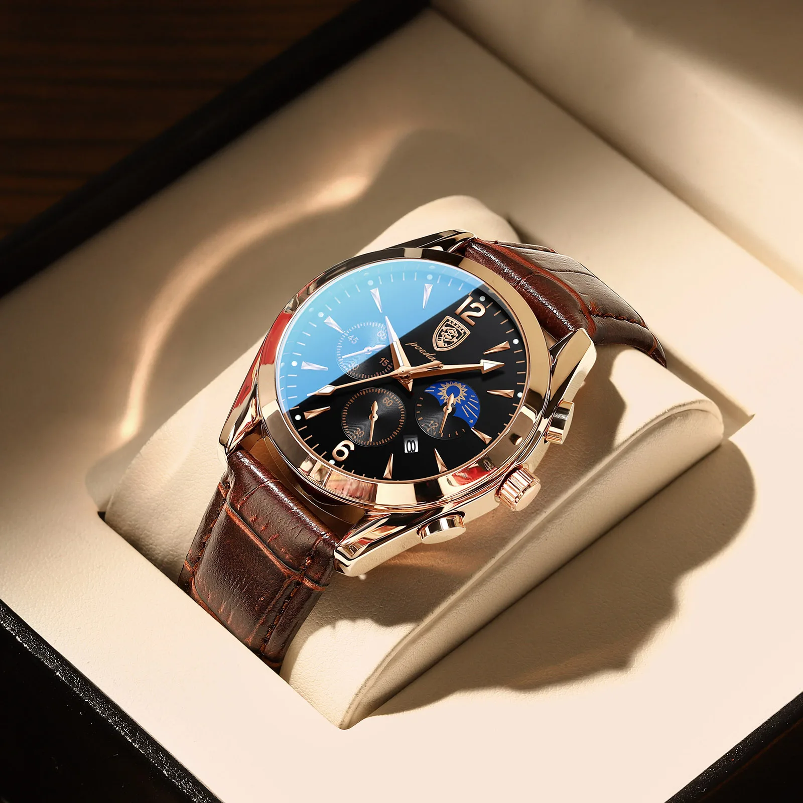 Новинка 2021 модные мужские наручные часы с кожаным ремешком от лучшего бренда