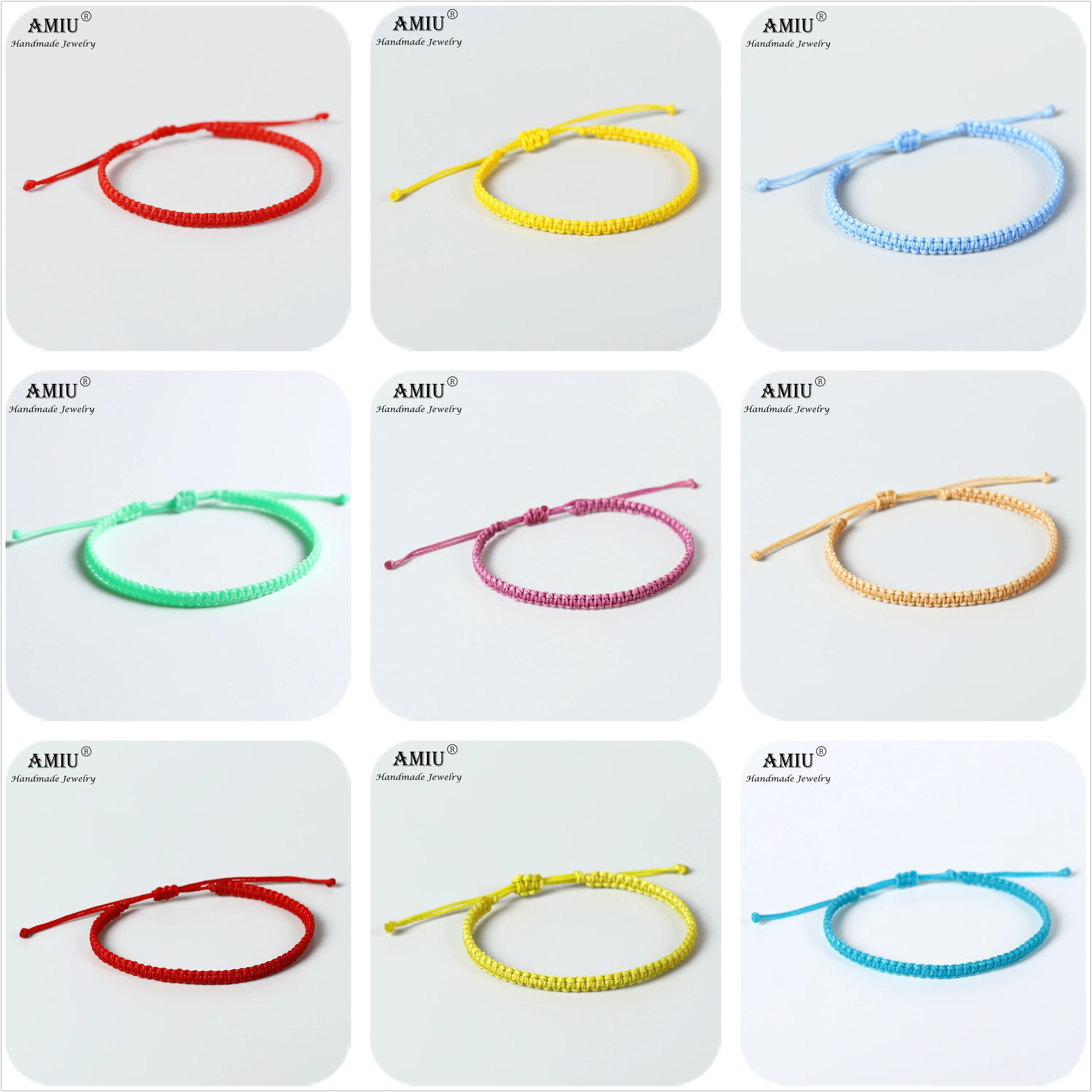 AMIU Handmade Friendship Bracelet Waterproof Wax Thread Lucky Rope Bracelet & Bangles For Women Men Wax Thread Macrame Bracelets
AMIU Handmade Friendship Bracelet Waterproof Wax Thread Lucky Rope Bracelet & Bangles For Women Men Wax Thread Macrame Bracelets