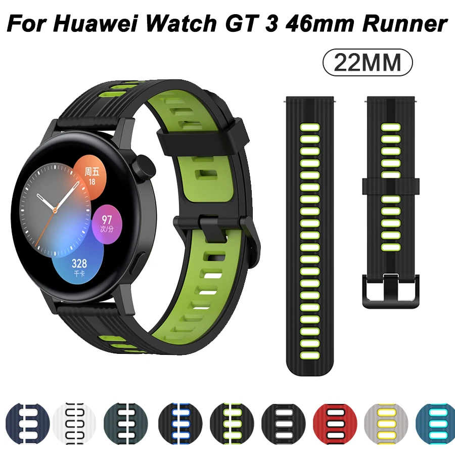 22mm Sport Soft Silicone Strap for Huawei Watch GT 3 46MM GT Runner Band Bracelet for Huawei GT2 Pro gt 2 46mm gt2e Watch Correa
22mm Sport Soft Silicone Strap for Huawei Watch GT 3 46MM GT Runner Band Bracelet for Huawei GT2 Pro gt 2 46mm gt2e Watch Correa