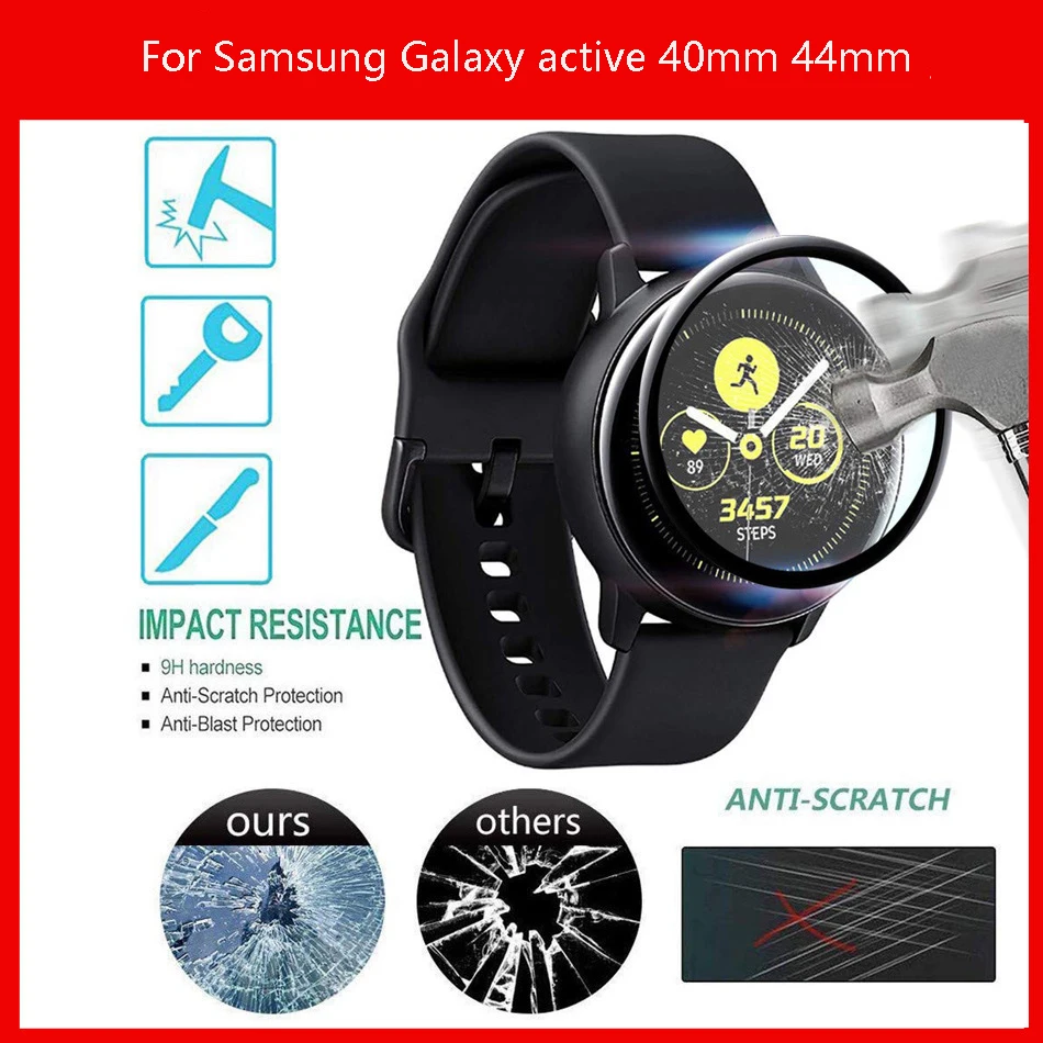 Защитное стекло для часов закаленное Samsung Galaxy Watch Active 2 44 мм 40 мм/46 мм/42 |