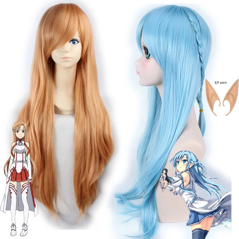 Yuuki Asuna Cosplay Wig Sword Art Online Asuna Elf Ears and Aqua Straight Hair Titania Costume Accessories Free Wig Cap
Yuuki Asuna Cosplay Wig Sword Art Online Asuna Elf Ears and Aqua Straight Hair Titania Costume Accessories Free Wig Cap