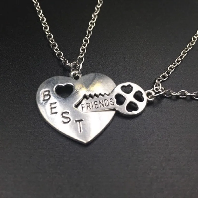 2 Pcs New Fashion Love Lock And Key Jigsaw Heart Puzzle Piece Charms Best Friends Couple Pendant Necklace Men Women Jewelry
2 Pcs New Fashion Love Lock And Key Jigsaw Heart Puzzle Piece Charms Best Friends Couple Pendant Necklace Men Women Jewelry