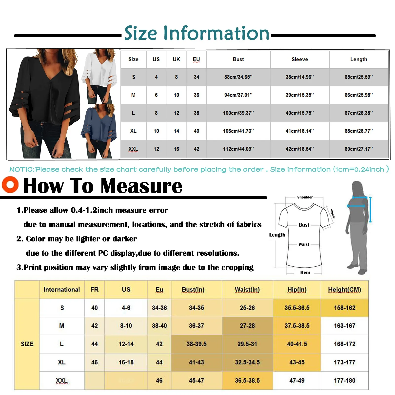 Tops Women's V Neck Mesh Panel Blouse 3/4 Bell Sleeve Cross Casual Loose Top Shirt 2021 
Tops Women's V Neck Mesh Panel Blouse 3/4 Bell Sleeve Cross Casual Loose Top Shirt 2021