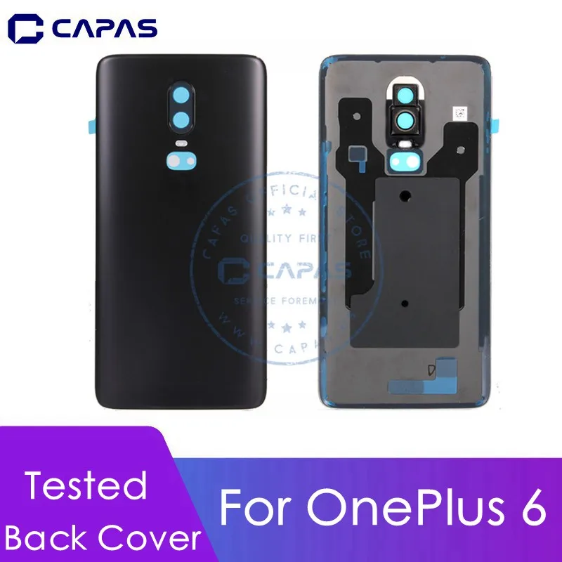 Задняя крышка батарейного отсека для OnePlus 6 металлическая + Пластиковая Крышка