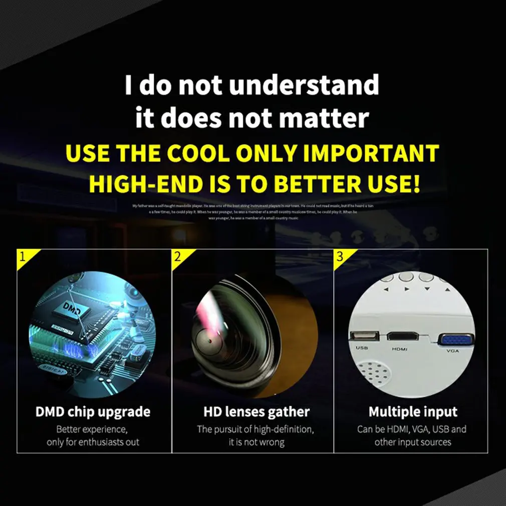 Hd Led Portable Mini Projector Video For Home Theater Game Movie Cinema Projector 1080P Projector 802 AU EU US UK Plug
Hd Led Portable Mini Projector Video For Home Theater Game Movie Cinema Projector 1080P Projector 802 AU EU US UK Plug
