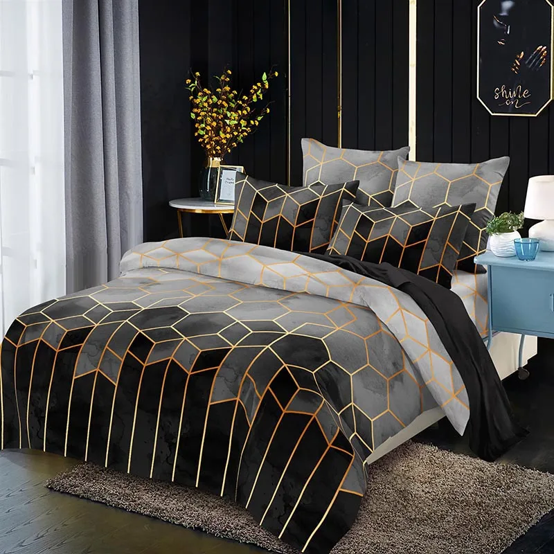 2/3Pcs Luxury Duvet Cover Set Geometry Printed Bedding Sets Quilt Covers Pillowcase Suit (No Bed linen) Home Textiles
2/3Pcs Luxury Duvet Cover Set Geometry Printed Bedding Sets Quilt Covers Pillowcase Suit (No Bed linen) Home Textiles