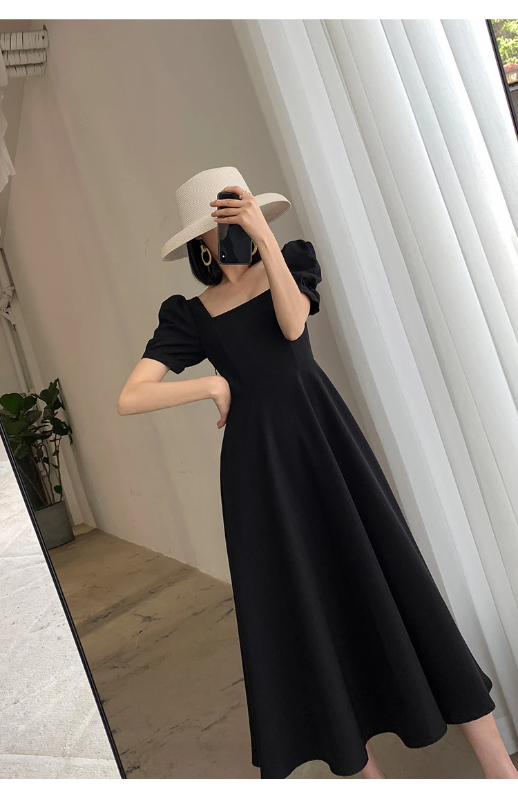 French Style Retro Temperament Long Skirt Women Dress Summer New Arrival Black Dress Harajuku Streetwear Fashion Clothing
French Style Retro Temperament Long Skirt Women Dress Summer New Arrival Black Dress Harajuku Streetwear Fashion Clothing