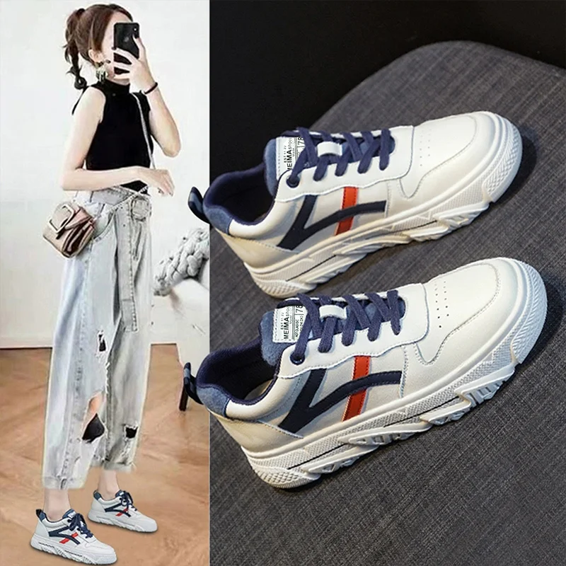 FOXER Women's Shoes 2021 New Synthetic Leather Sneakers Fall Comfortable Touqi Casual Shoes Contrasting Color Lace Old shoes
FOXER Women's Shoes 2021 New Synthetic Leather Sneakers Fall Comfortable Touqi Casual Shoes Contrasting Color Lace Old shoes