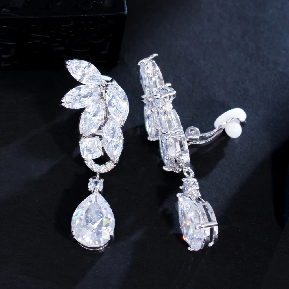 CWWZircons High Quality CZ Crystal Women Wedding Party Jewelry Big Long Water Drop Clip On Non Pierced Earrings With Clips CZ113
CWWZircons High Quality CZ Crystal Women Wedding Party Jewelry Big Long Water Drop Clip On Non Pierced Earrings With Clips CZ113