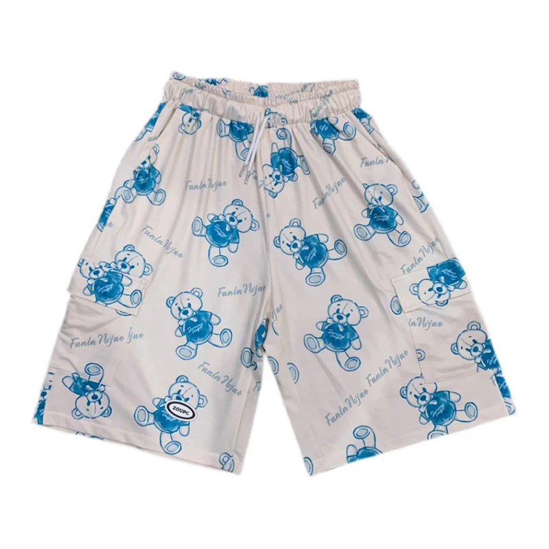 New Summer Shorts Women Knee Pants College Style Loose High Waist Shorts Cartoon Bear Print Big Pockets Harajuku Man Cargo Pants
New Summer Shorts Women Knee Pants College Style Loose High Waist Shorts Cartoon Bear Print Big Pockets Harajuku Man Cargo Pants