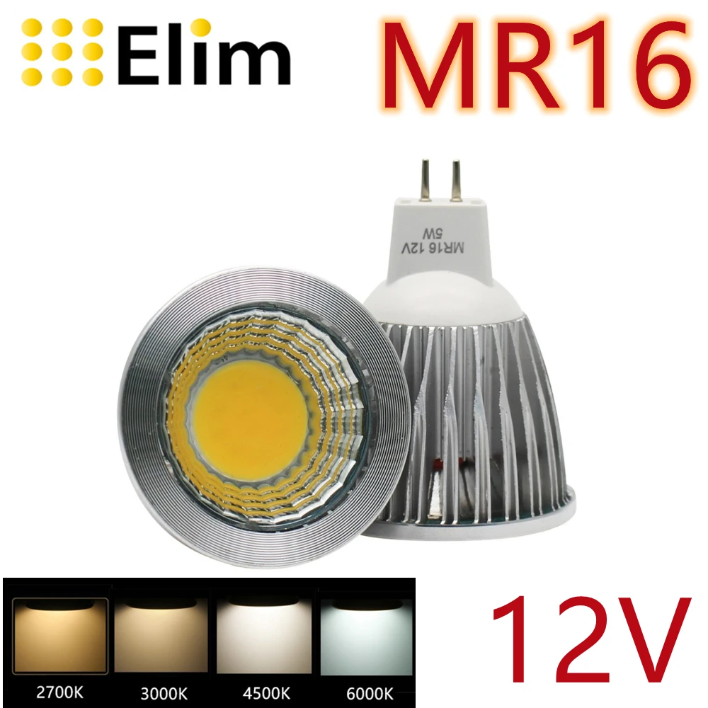 

LED spot lamp GU10 E27 Cob Dimmable LED Bulb E14 Mr16 Spotlight 3w 5w 7w 10w Warm White 2700k 3000k Real Power Halogen