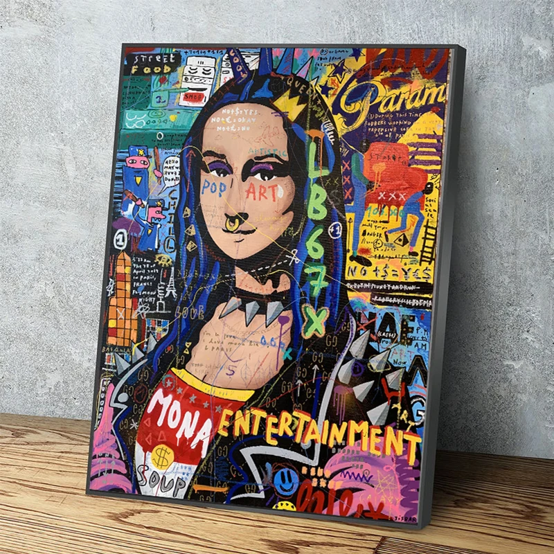 Funny Mona Lisa Street Graffiti Art Posters and Prints Canvas Painting on The Wall Art Picture for Living Room Decor Unframed
Funny Mona Lisa Street Graffiti Art Posters and Prints Canvas Painting on The Wall Art Picture for Living Room Decor Unframed