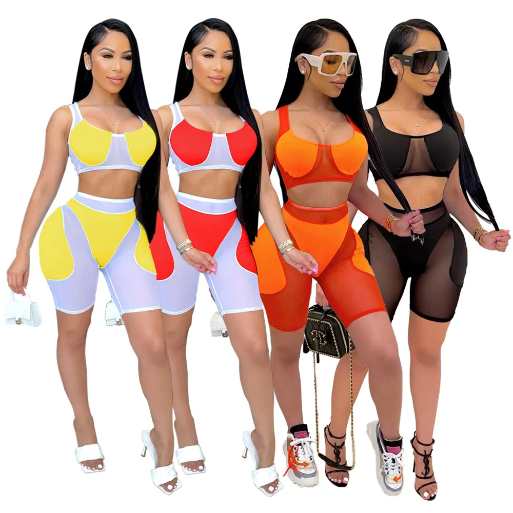 Casual Two Piece Set Color Patchwork Crop Tank + Short Pants Streetwear Sportsuit Summer Clothes For Women Outfit
Casual Two Piece Set Color Patchwork Crop Tank + Short Pants Streetwear Sportsuit Summer Clothes For Women Outfit